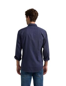 Sibon Camisa Sport Lisa Micropique Tono Azul Medio
