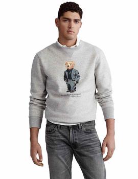 Sudadera Ralph Lauren Oso Gris Para Hombre