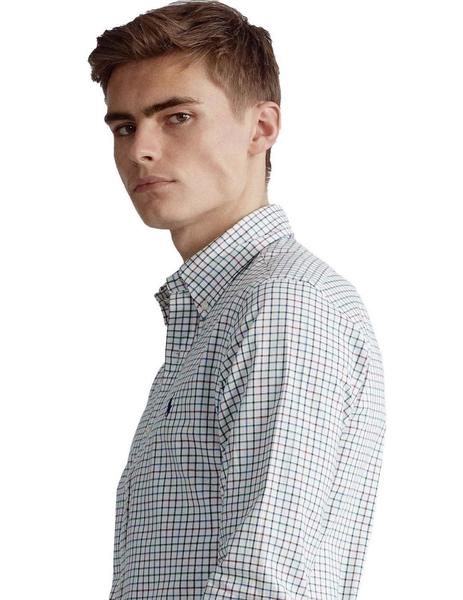 transfusión triste cumpleaños Camisa Ralph Lauren Cuadros Blanca Para Hombre