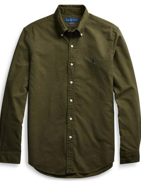 Camisa verde musgo hombre best sale