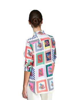 Vilagallo Camisa GABY  CUADROS FLORES