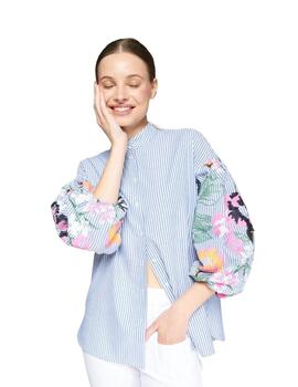 Vilagallo Camisa UMA BORDADO FLORES LENTE