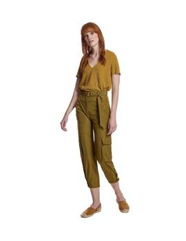 Alba Conde Pantalon Kaki