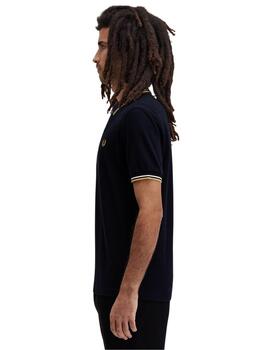 Fred Perry  Polo Navy/Ecru/Honeyc