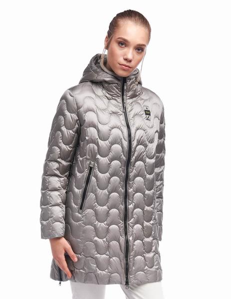Plumifero mujer plateado sale