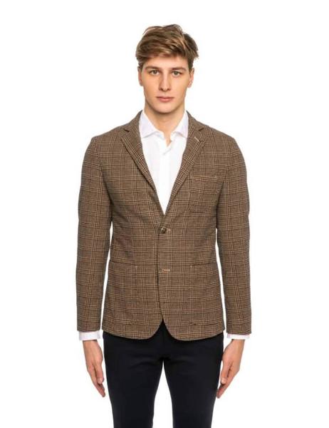 caravana equipo Casi muerto Blazer AT.P.CO Cuadros Marrón Para Hombre