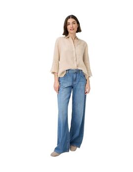 Brax Camisa de lino Style Vicki Walnut
