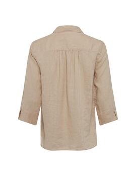 Brax Camisa de lino Style Vicki Walnut