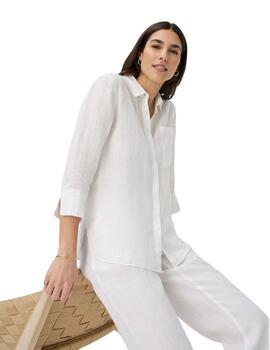 Brax Camisa de lino Style Vicki White