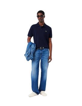 Lacoste Polo BORD-COTES MANCHES COURTES MARINE