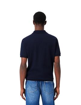 Lacoste Polo BORD-COTES MANCHES COURTES MARINE