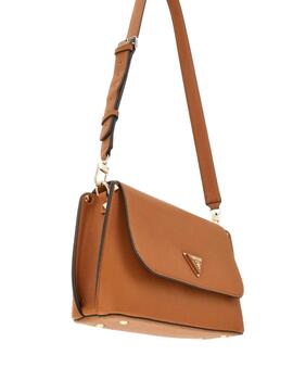 Guess Bolso Meridian Flap Crossbody  Cognac