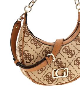 Guess Bolso Circe Hobo Shoulder Bag  Latte Logo