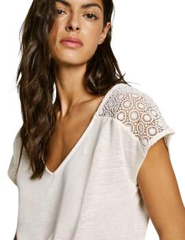 Pepe Jeans Camiseta Vernetta Mousse White