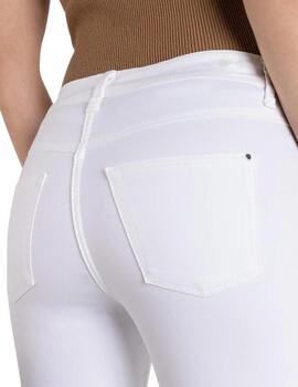 Vaquero Mac Blanco Con Cremallera En El Bajo Para Mujer