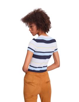 Gaudi Polo In Maglia M/C Color Azul a rayas