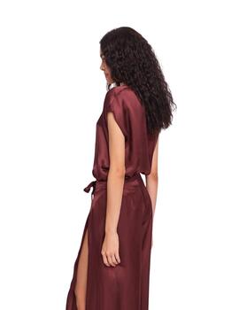 Gaudi Blusa Cuello V Color Granate