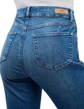 Angels Pantalones Cici Push Up Mid Blue Us