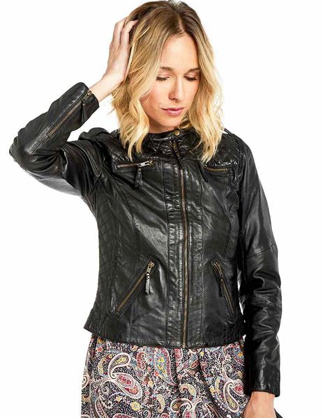 CAZADORA BIKER DE PIEL MUJER NAF NAF - Korner