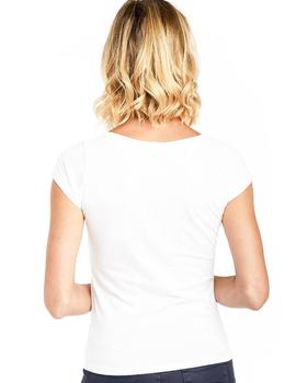 Camiseta Naf Naf Blanca Mensaje Para Mujer