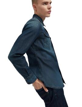 Gas Camisa Long Sleeves Shirt Kant New Basic Blue