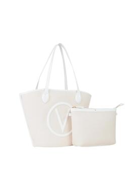 Valentino Bolso Shopping Covent Natur/Bianco