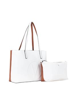 Valentino Bolso Shopping Selena Re Bianco/Cuoio