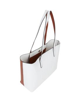 Valentino Bolso Shopping Selena Re Bianco/Cuoio