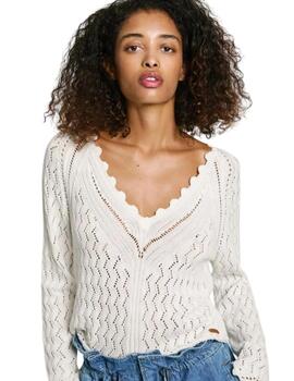 Pepe Jeans Punto Olya Sweater Mousse White