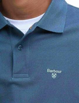 Barbour Lightweight Sports Polo Shirt Dusk blue