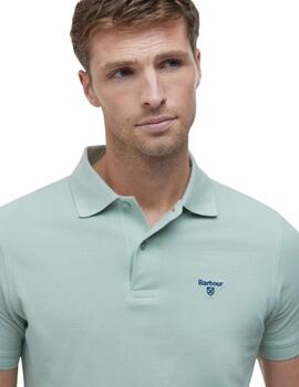 Barbour Lightweight Sports Polo Shirt Pale apple