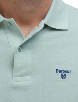 Barbour Lightweight Sports Polo Shirt Pale apple