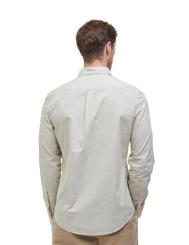 Barbour Garment Dyed Poplin Tailored Fit S Oatmeal
