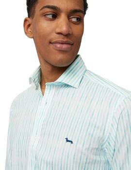 Harmont & Blaine Camisa rayas degradadas Turquesa