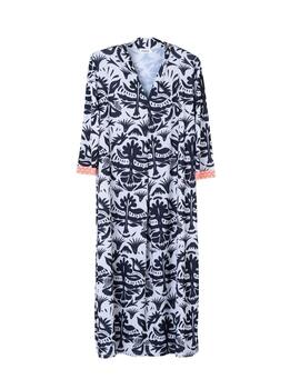 Hongo Vestido de punto estampado tropical