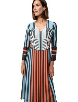 Mercedes De Miguel Vestido Etnico Gabriela Naranja