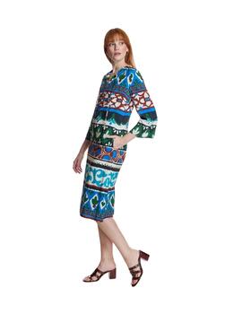 Alba Conde Vestido Azul Multicolor