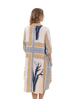 Anna Mora Vestido Estampado árbol