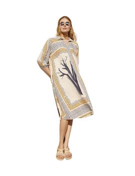 Anna Mora Vestido Estampado árbol