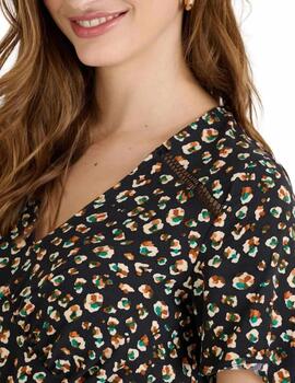 Naf Naf Camisa Print negro