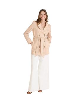 Naf Naf Gabardina corta beige