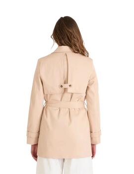 Naf Naf Gabardina corta beige