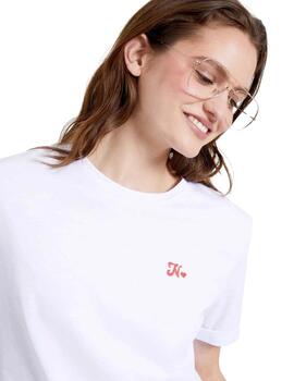 Naf Naf Camiseta blanca logo