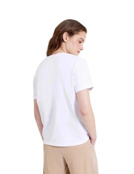Naf Naf Camiseta blanca logo