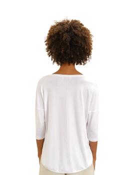 Guitare Camiseta manga 3/4 y escote pico Blanco