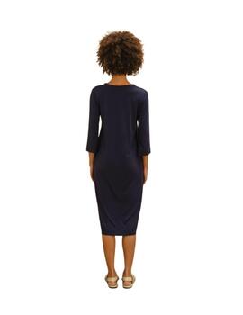 Guitare Vestido Midi manga 3/4 Azul marino