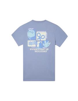 Silbon Camiseta Iconos Holiday Azul