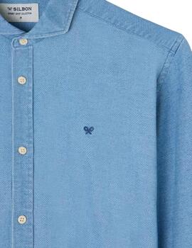 Silbon Camisa Sport Estructura Denim Azul Claro