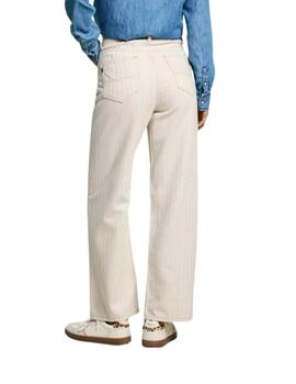 Pepe Jeans Pantalones Straight Jeans Uhw Stripe De