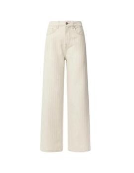 Pepe Jeans Pantalones Straight Jeans Uhw Stripe De